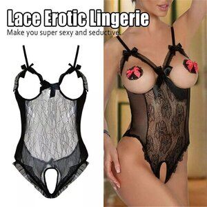 Women's Sexy-Lingerie Babydoll Sleepwear Underwear Lace Dress